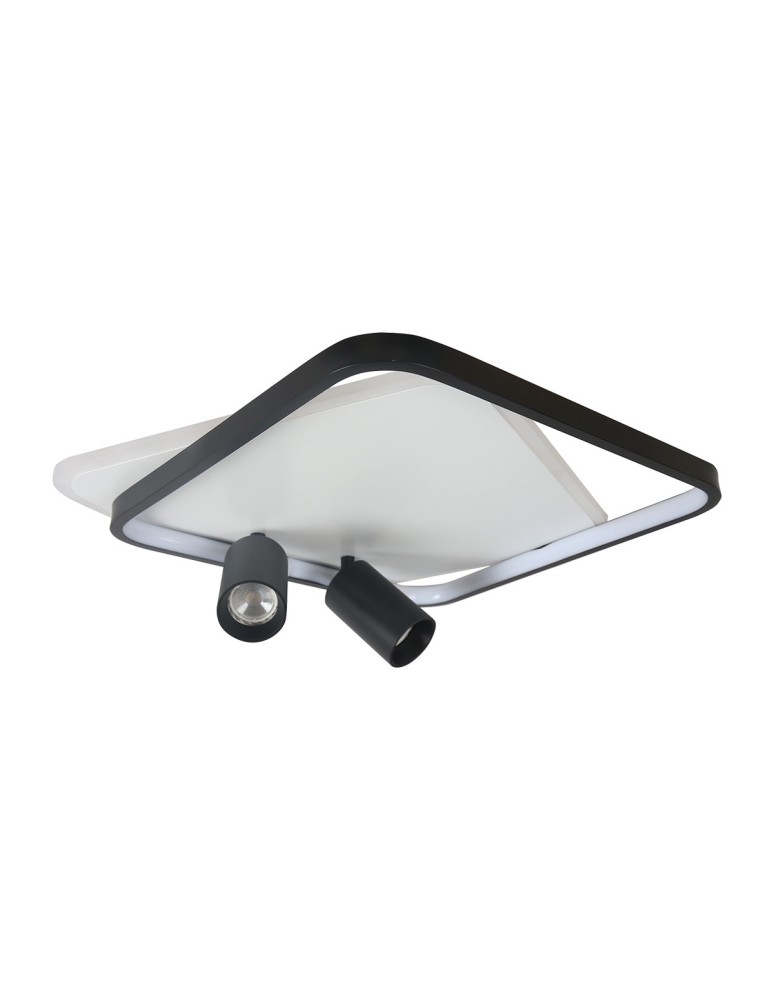 Light Prestige Plafon Parma 2 2xGU10 + 1xLED CCT kwadrat czarny LP-0612/2C Square BK Light Prestige Plafon Parma 2 2xGU10 + 1xLED CCT kwadrat czarny LP-0612/2C Square BK