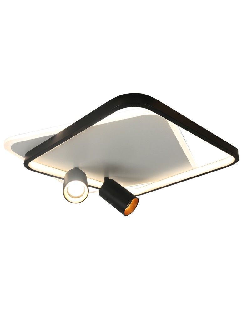 Light Prestige Plafon Parma 2 2xGU10 + 1xLED CCT kwadrat czarny LP-0612/2C Square BK Light Prestige Plafon Parma 2 2xGU10 + 1xLED CCT kwadrat czarny LP-0612/2C Square BK