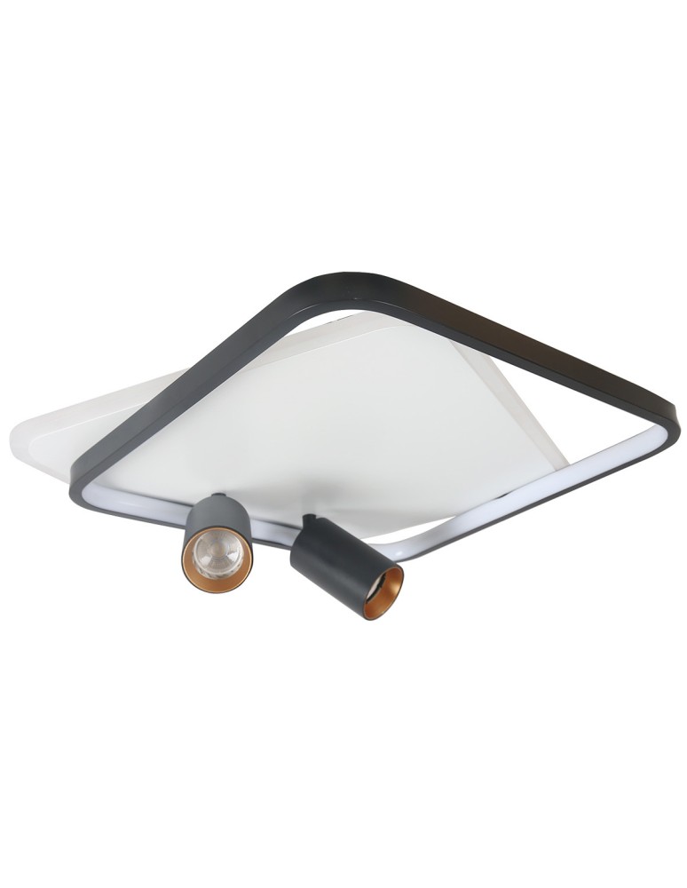 Light Prestige Plafon Parma 2 2xGU10 + 1xLED CCT kwadrat czarny LP-0612/2C Square BK Light Prestige Plafon Parma 2 2xGU10 + 1xLED CCT kwadrat czarny LP-0612/2C Square BK