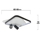 Light Prestige Plafon Parma 2 2xGU10 + 1xLED CCT kwadrat czarny LP-0612/2C Square BK Light Prestige Plafon Parma 2 2xGU10 + 1xLED CCT kwadrat czarny LP-0612/2C Square BK