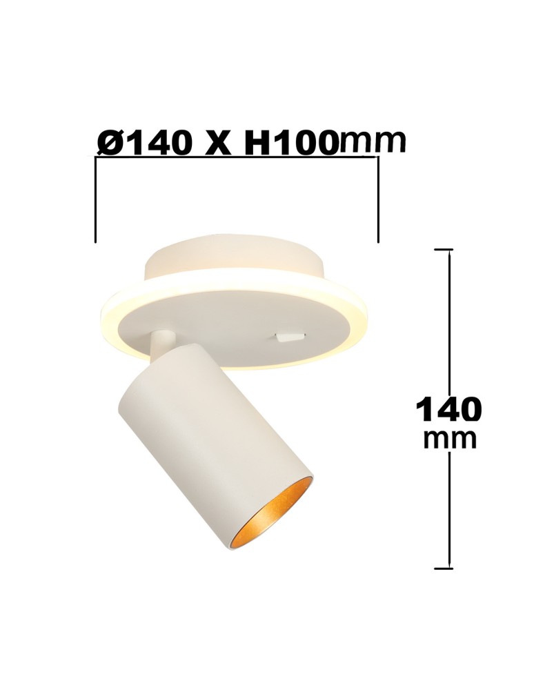 Light Prestige Spot Parma 1 1xGU10 + 1xLED CCT biały LP-0612/1WS WH Light Prestige Spot Parma 1 1xGU10 + 1xLED CCT biały LP-0612/1WS WH