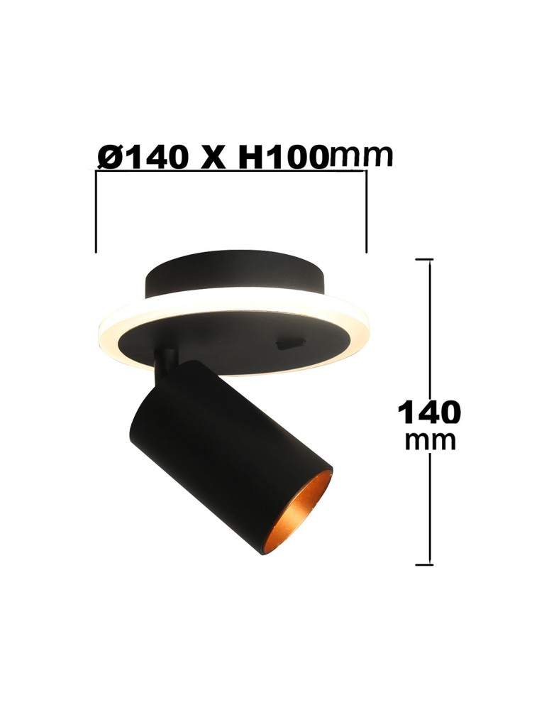 Light Prestige Spot Parma 1 1xGU10 + 1xLED CCT czarny LP-0612/1WS BK Light Prestige Spot Parma 1 1xGU10 + 1xLED CCT czarny LP-0612/1WS BK