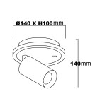 Light Prestige Spot Parma 1 1xGU10 + 1xLED CCT czarny LP-0612/1WS BK Light Prestige Spot Parma 1 1xGU10 + 1xLED CCT czarny LP-0612/1WS BK