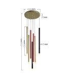 Light Prestige Lampa wisząca Lungo 7xG9 mix kolor LP-894/7P MIXED Light Prestige Lampa wisząca Lungo 7xG9 mix kolor LP-894/7P MIXED