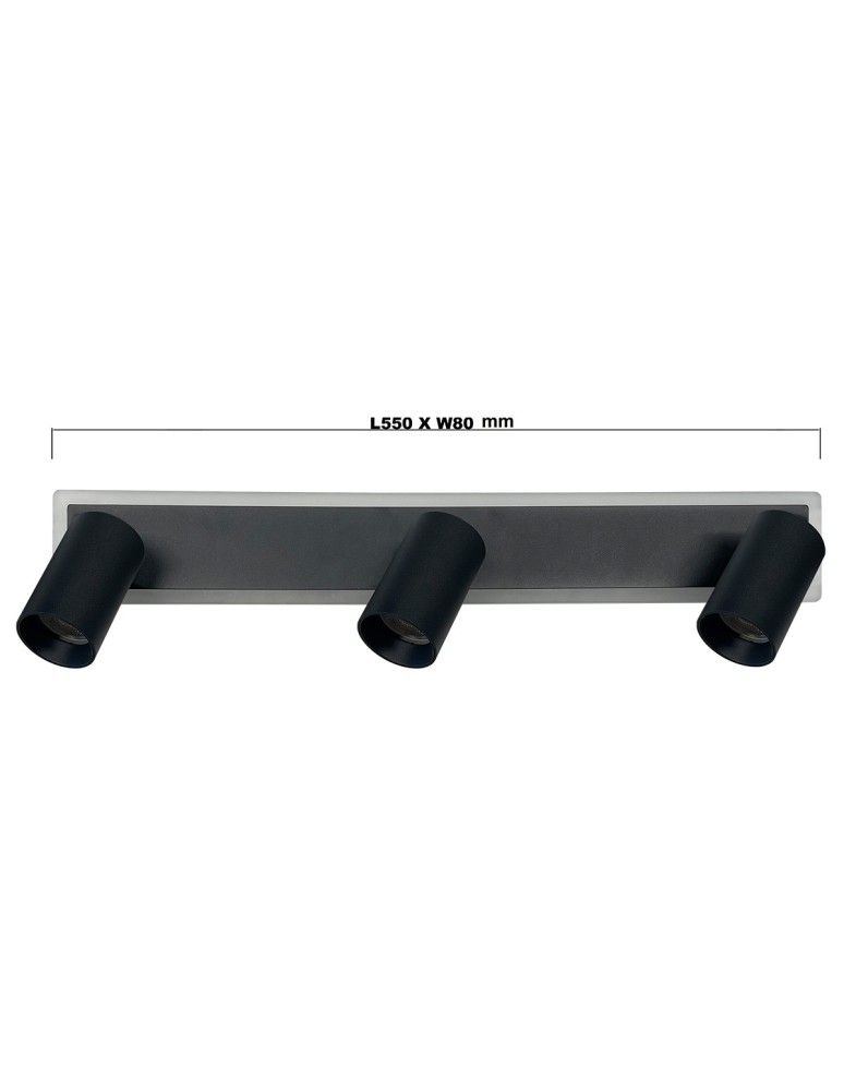 Light Prestige Spot Parma 3 3xGU10 + 1xLED CCT czarny LP-0612/3WS BK Light Prestige Spot Parma 3 3xGU10 + 1xLED CCT czarny LP-0612/3WS BK