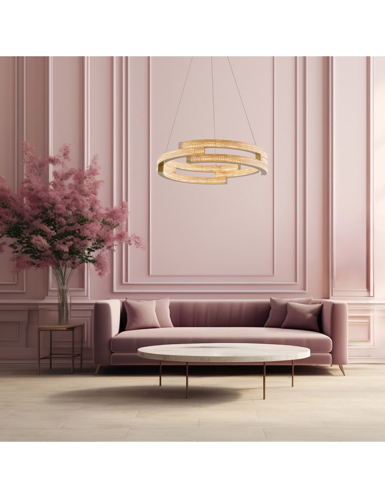 Light Prestige Lampa wisząca Tarja LED CCT złota LP-1810/1P GD Light Prestige Lampa wisząca Tarja LED CCT złota LP-1810/1P GD