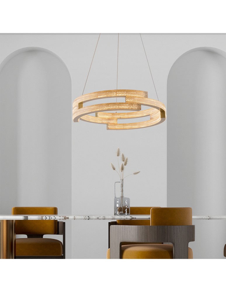 Light Prestige Lampa wisząca Tarja LED CCT złota LP-1810/1P GD Light Prestige Lampa wisząca Tarja LED CCT złota LP-1810/1P GD