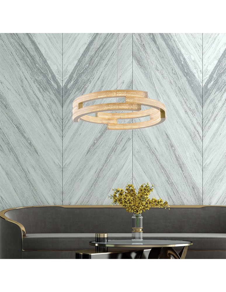 Light Prestige Lampa wisząca Tarja LED CCT złota LP-1810/1P GD Light Prestige Lampa wisząca Tarja LED CCT złota LP-1810/1P GD