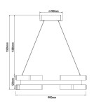 Light Prestige Lampa wisząca Tarja LED CCT złota LP-1810/1P GD Light Prestige Lampa wisząca Tarja LED CCT złota LP-1810/1P GD