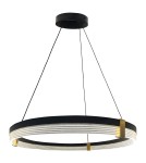 Lampy wiszące okręgi - Light Prestige Lampa wisząca Plum 1 LED CCT średnia czarna LP-0407/1P M BK Triangle - product 1