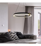 Lampy wiszące okręgi - Light Prestige Lampa wisząca Plum 1 LED CCT średnia czarna LP-0407/1P M BK Triangle - product 2