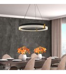 Lampy wiszące okręgi - Light Prestige Lampa wisząca Plum 1 LED CCT średnia czarna LP-0407/1P M BK Triangle - product 3