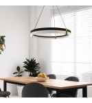 Lampy wiszące okręgi - Light Prestige Lampa wisząca Plum 1 LED CCT średnia czarna LP-0407/1P M BK Triangle - product 4