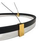 Lampy wiszące okręgi - Light Prestige Lampa wisząca Plum 1 LED CCT średnia czarna LP-0407/1P M BK Triangle - product 6