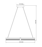 Lampy wiszące okręgi - Light Prestige Lampa wisząca Plum 1 LED CCT średnia czarna LP-0407/1P M BK Triangle - product 9