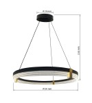 Lampy wiszące okręgi - Light Prestige Lampa wisząca Plum 1 LED CCT średnia czarna LP-0407/1P M BK Triangle - product 10