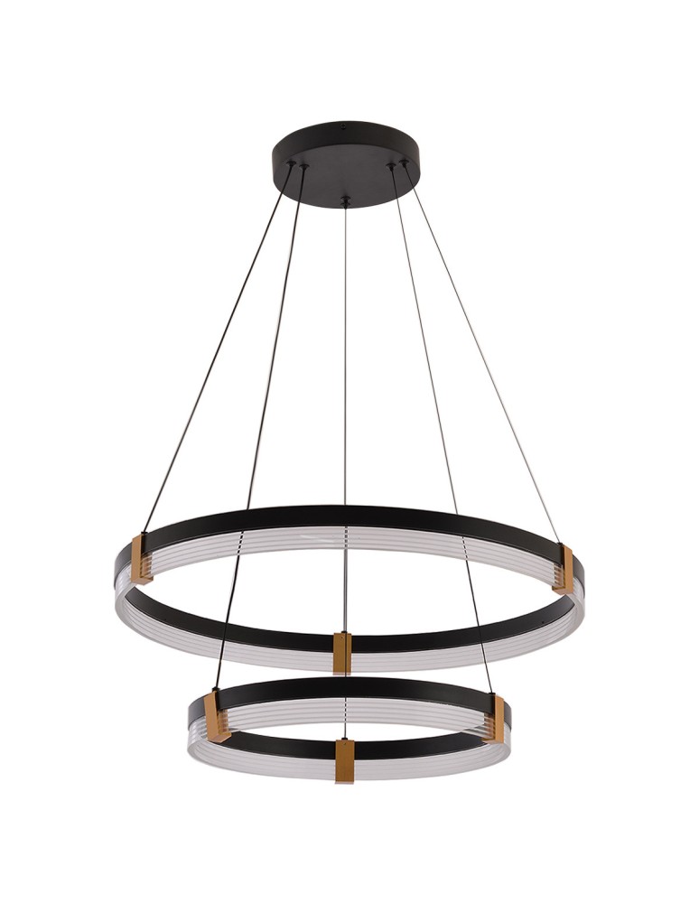 Light Prestige Lampa wisząca Plum 2 LED CCT czarna LP-0407/2P BK