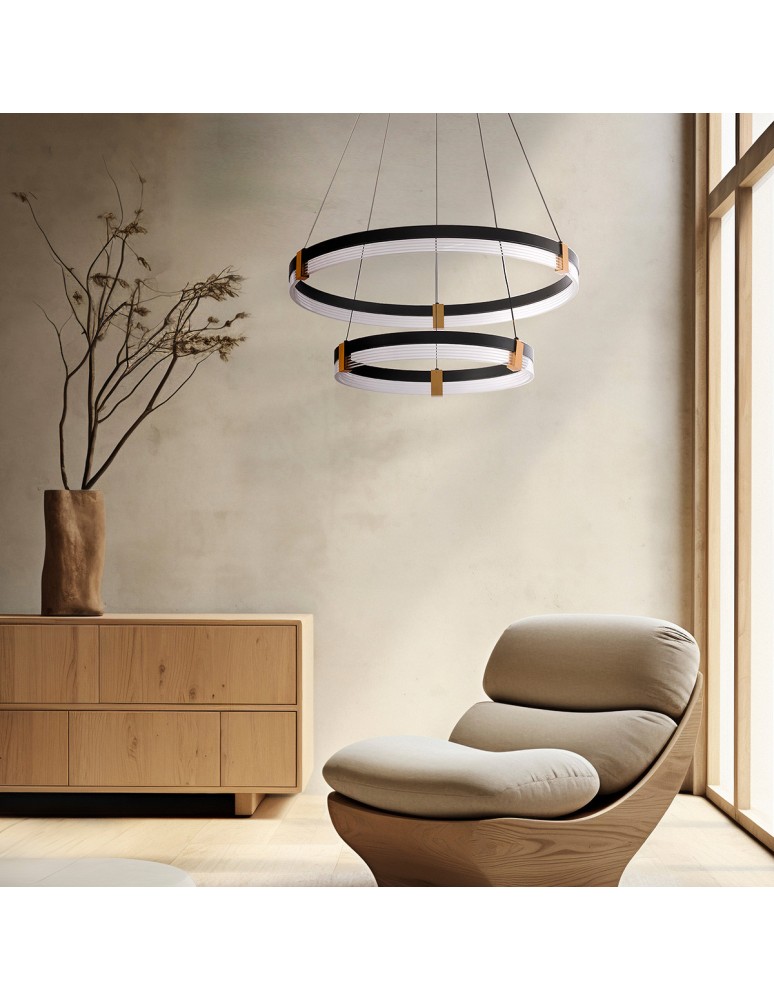 Light Prestige Lampa wisząca Plum 2 LED CCT czarna LP-0407/2P BK Light Prestige Lampa wisząca Plum 2 LED CCT czarna LP-0407/2P BK