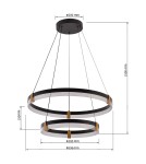 Light Prestige Lampa wisząca Plum 2 LED CCT czarna LP-0407/2P BK Light Prestige Lampa wisząca Plum 2 LED CCT czarna LP-0407/2P BK