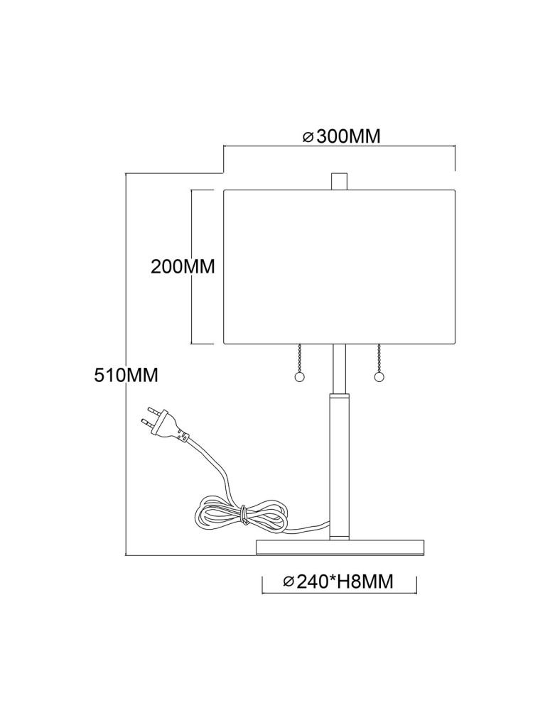 Light Prestige Fogo stołowa biała LP-0304/2T WH Light Prestige Fogo stołowa biała LP-0304/2T WH