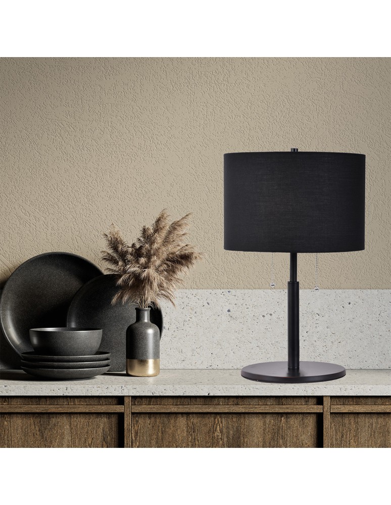 Light Prestige Fogo stołowa czarna LP-0304/2T BK Light Prestige Fogo stołowa czarna LP-0304/2T BK