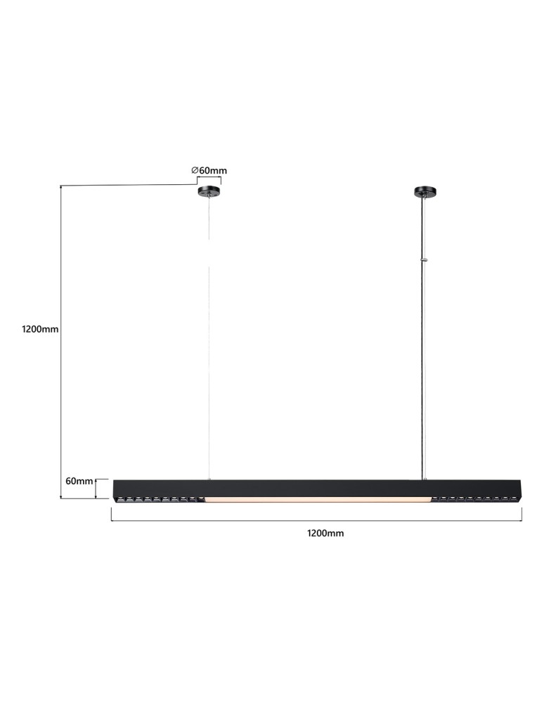 Light Prestige Cali lampa wisząca L czarna Smart LP-1301/1P L BK Smart Light Prestige Cali lampa wisząca L czarna Smart LP-1301/1P L BK Smart