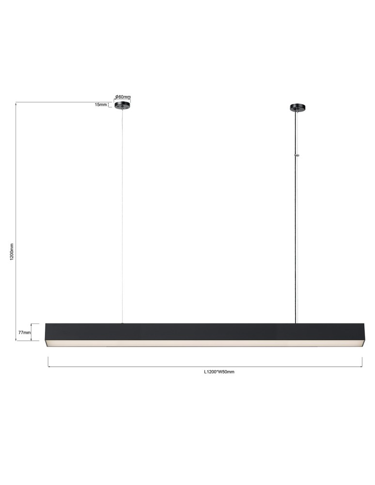 Light Prestige Luci lampa wisząca L czarna Smart LP-1401/1P L BK Smart Light Prestige Luci lampa wisząca L czarna Smart LP-1401/1P L BK Smart