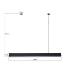 Lampy wiszące nad biurko - Light Prestige Mira lampa wisząca L czarna Smart LP-1201/1P L BK Smart - product 7