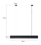 Light Prestige Mira lampa wisząca M czarna Smart LP-1201/1P M BK Smart Light Prestige Mira lampa wisząca M czarna Smart LP-1201/1P M BK Smart