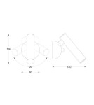 Kinkiety - Zuma Line LOYA LED 5W 450lm 3000K Chrom W0461-01A-F4F4 Kinkiet - produkt 2