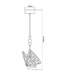 Light Prestige Mariposa 1 wisząca chrom LP-1715/1P CH Light Prestige Mariposa 1 wisząca chrom LP-1715/1P CH