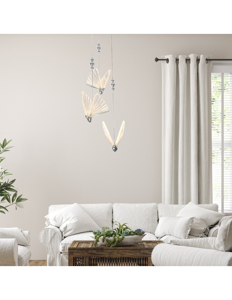 Light Prestige Mariposa 3 wisząca talerz chrom LP-1715/3P CH Light Prestige Mariposa 3 wisząca talerz chrom LP-1715/3P CH