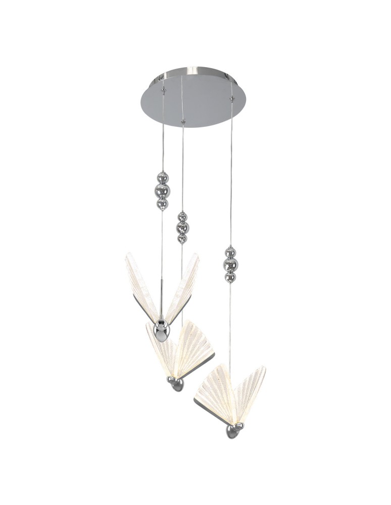 Light Prestige Mariposa 3 wisząca talerz chrom LP-1715/3P CH Light Prestige Mariposa 3 wisząca talerz chrom LP-1715/3P CH