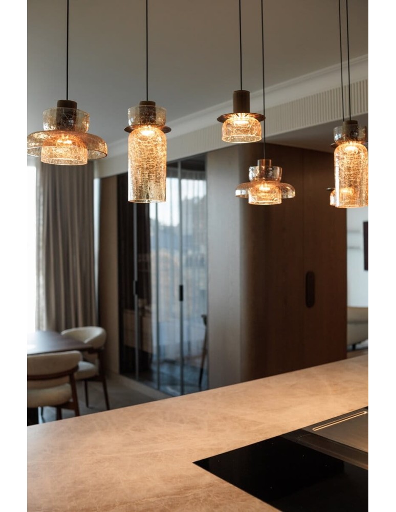Lampy wiszące pojedyncze - Maxlight Lampa Wisząca Signature B Amber Glass P0602 - product kolory-swiatla.pl 4