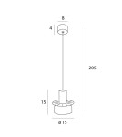 Lampy wiszące pojedyncze - Maxlight Lampa Wisząca Signature C Amber Glass P0603 - product 6