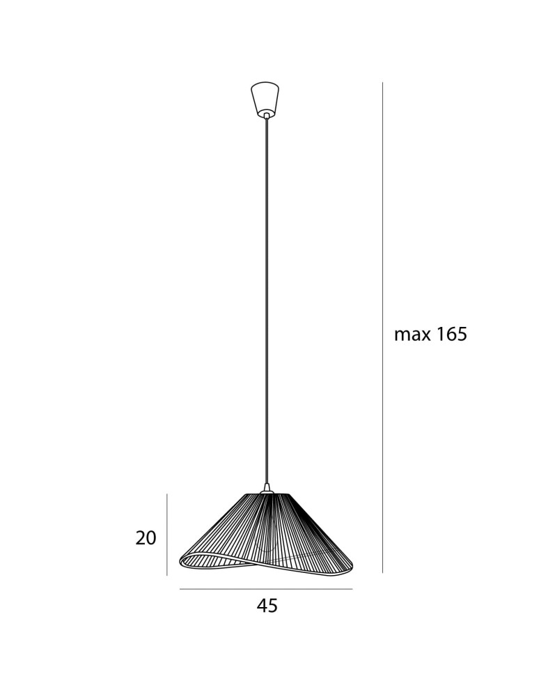 Maxlight Lampa Wisząca Amalfi I Natural P0577 Maxlight Lampa Wisząca Amalfi I Natural P0577