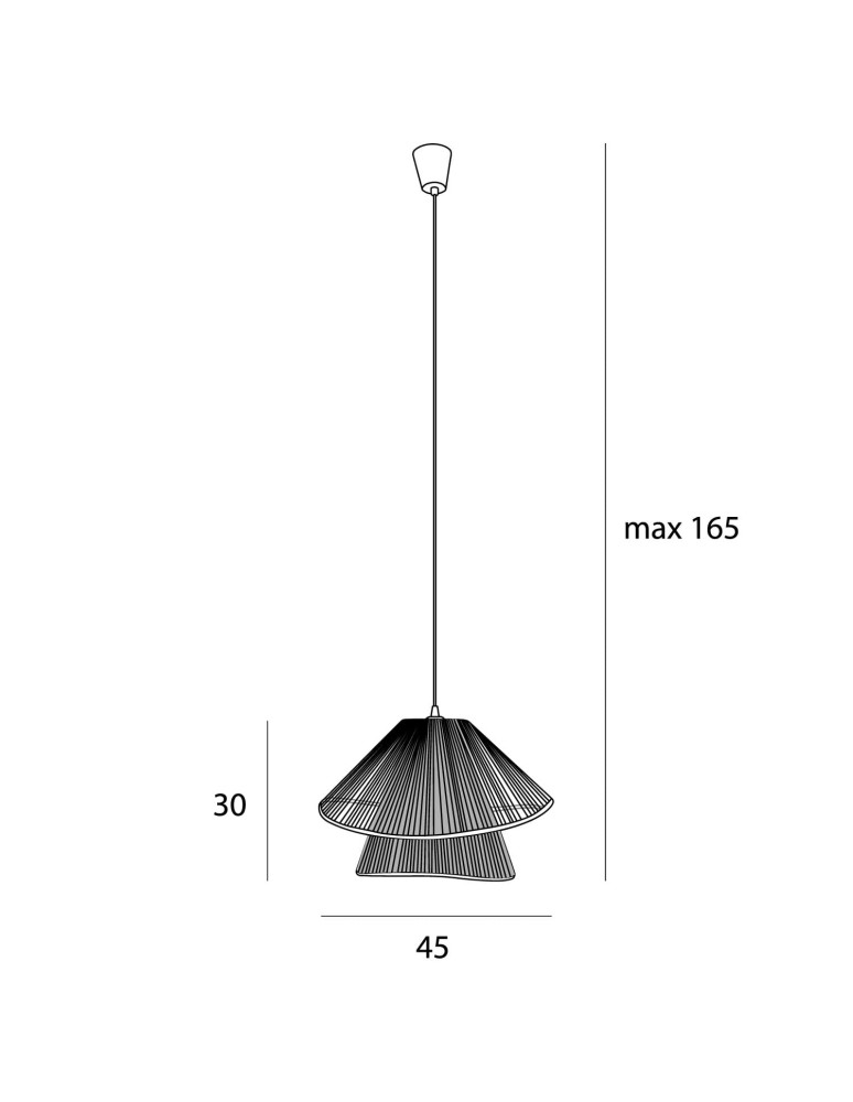 Maxlight Lampa Wisząca Amalfi II Natural P0578