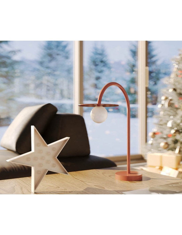 Lampy stołowe designerskie - Maxlight Lampa Stołowa Enigma Czerwona T0060 - product kolory-swiatla.pl 3
