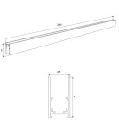 Szyny magnetyczne - Maxlight Szyna Magnetyczna Głęboka, Natynkowa, 2 Metry, Biała MT0019 - product 3