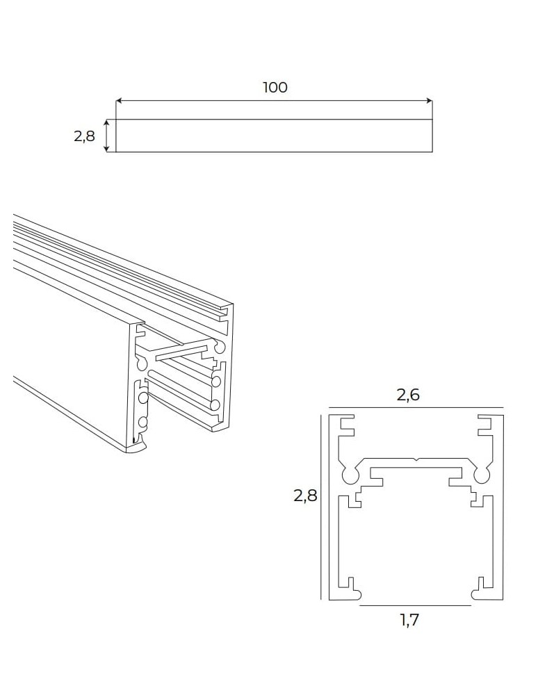Maxlight Szyna Magnetyczna Płytka, Natynkowa, 1 Metr, Biała MT0028 Maxlight Szyna Magnetyczna Płytka, Natynkowa, 1 Metr, Biała MT0028