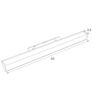 Maxlight Lampa Magnetyczna Liniowa System On/Off Biała 12W 634lm 3000K M0023N Maxlight Lampa Magnetyczna Liniowa System On/Off Biała 12W 634lm 3000K M0023N
