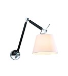 Kinkiety na wysięgniku - AZzardo ZYTA WALL S 1xE27 Czarny AZ1844 + Abażur 36cm kinkiet - produkt 1