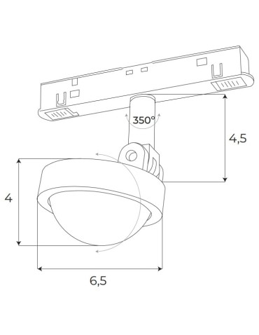 Maxlight Reflektor Magnetyczny Biały System On/Off 8W 766lm 3000K M0046N - produkt 2