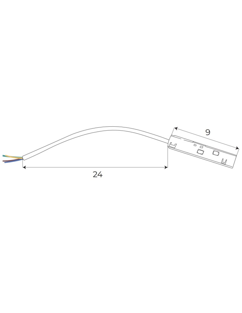 Akcesoria do szynoprzewodów magnetycznych - Maxlight Zasilanie Szyny Białej Przy Użyciu Zasilacza Zewnętrznego Ma0007 MA0018 - product kolory-swiatla.pl 2