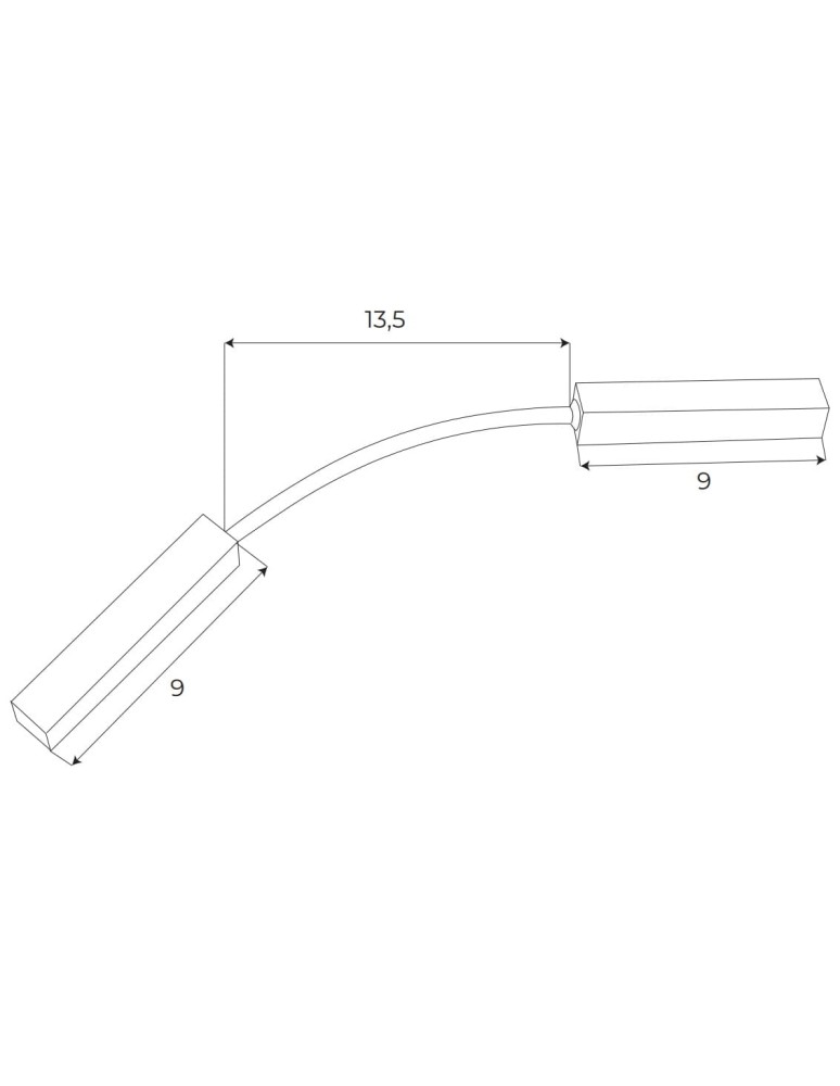 Akcesoria do szynoprzewodów magnetycznych - Maxlight Łączenie Zasilania Pomiędzy Dwoma Szynami, Gdy Użyty Jest Kątownik, Kolor Biały
 MA0020 - product kolory-swiatla.pl 2