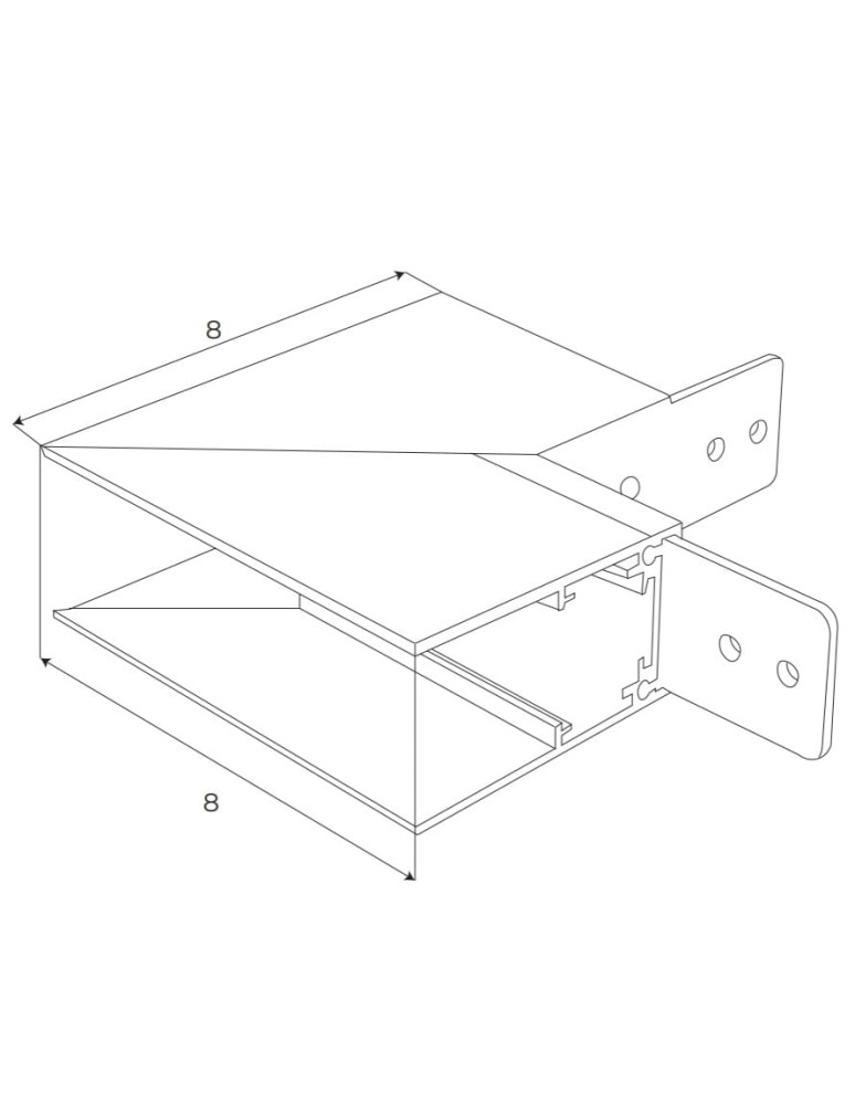 Akcesoria do szynoprzewodów magnetycznych - Maxlight Kątownik Głęboki Do Użycia Przy Uskoku Na Suficie. Do Szyn MT0018, MT0019 MT0021 - product kolory-swiatla.pl 2