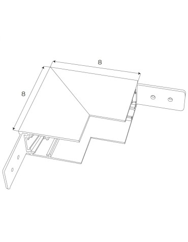 Maxlight Kątownik Głęboki Ściana/Sufit. Do Szyn MT0018, MT0019 MT0022 - produkt 2