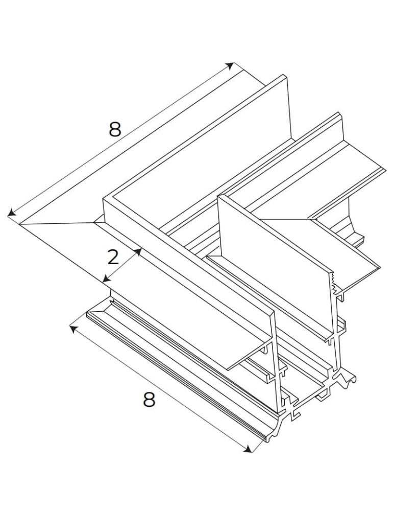 Akcesoria do szynoprzewodów magnetycznych - Maxlight 90°. Montaż Na Sufit Lub Ścianę. Do Szyn MT0023, MT0024 MT0025 - product kolory-swiatla.pl 2