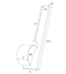 Kinkiety nowoczesne - Maxlight Kinkiet Merano I Złoty W0345 - product 4