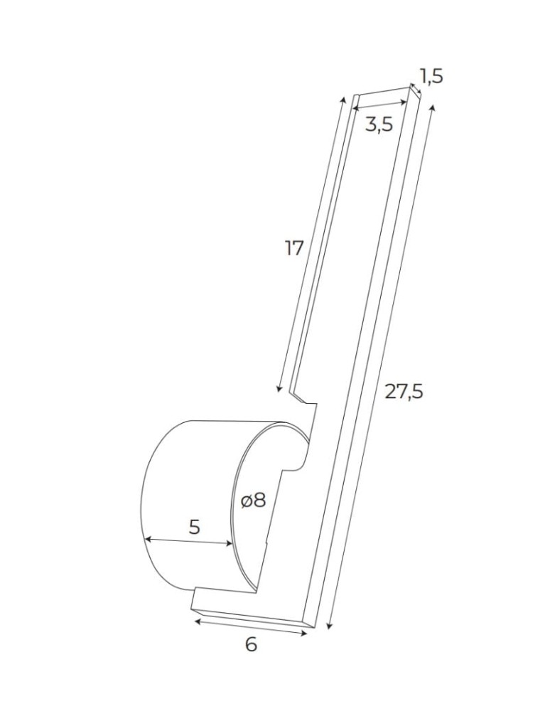 Kinkiety nowoczesne - Maxlight Kinkiet Merano I Złoty W0345 - product kolory-swiatla.pl 4